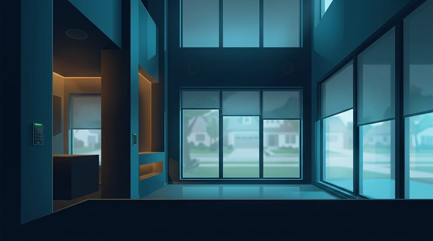 Modern automated Houston home with LOXONE smart lighting and climate control system