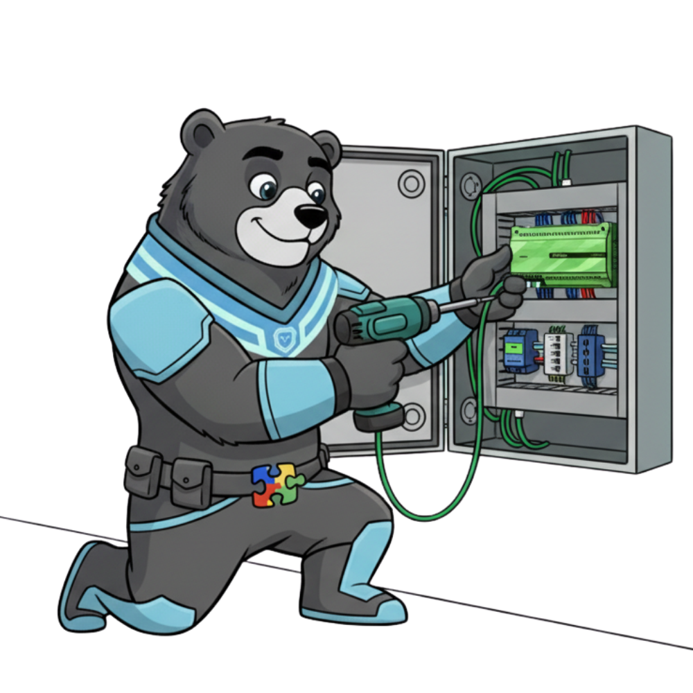 Griz installing a smart home panel